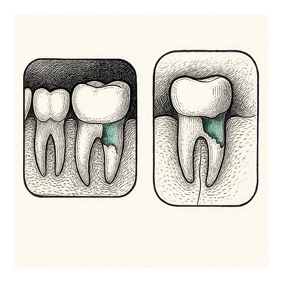 کدام رادیوگرافی برای پوسیدگی زیر روکش مناسب است؟