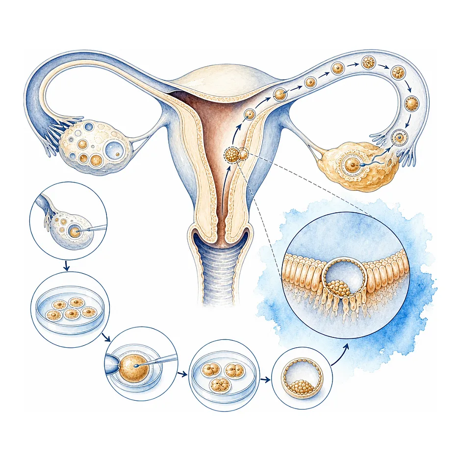 محاسبه هفته‌های بارداری با استفاده از روش IVF (پیراش آریا)