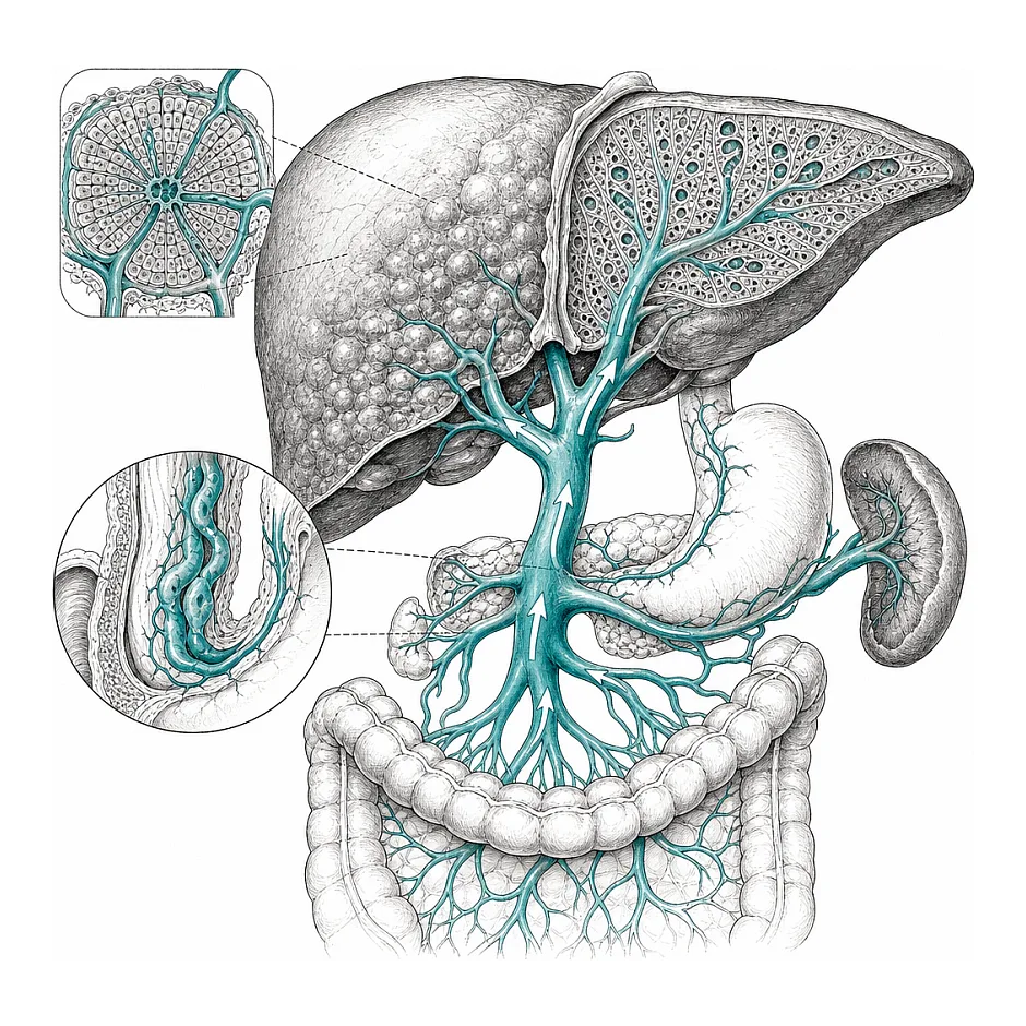 معنی فلوی هپاتوپتال در سونوگرافی