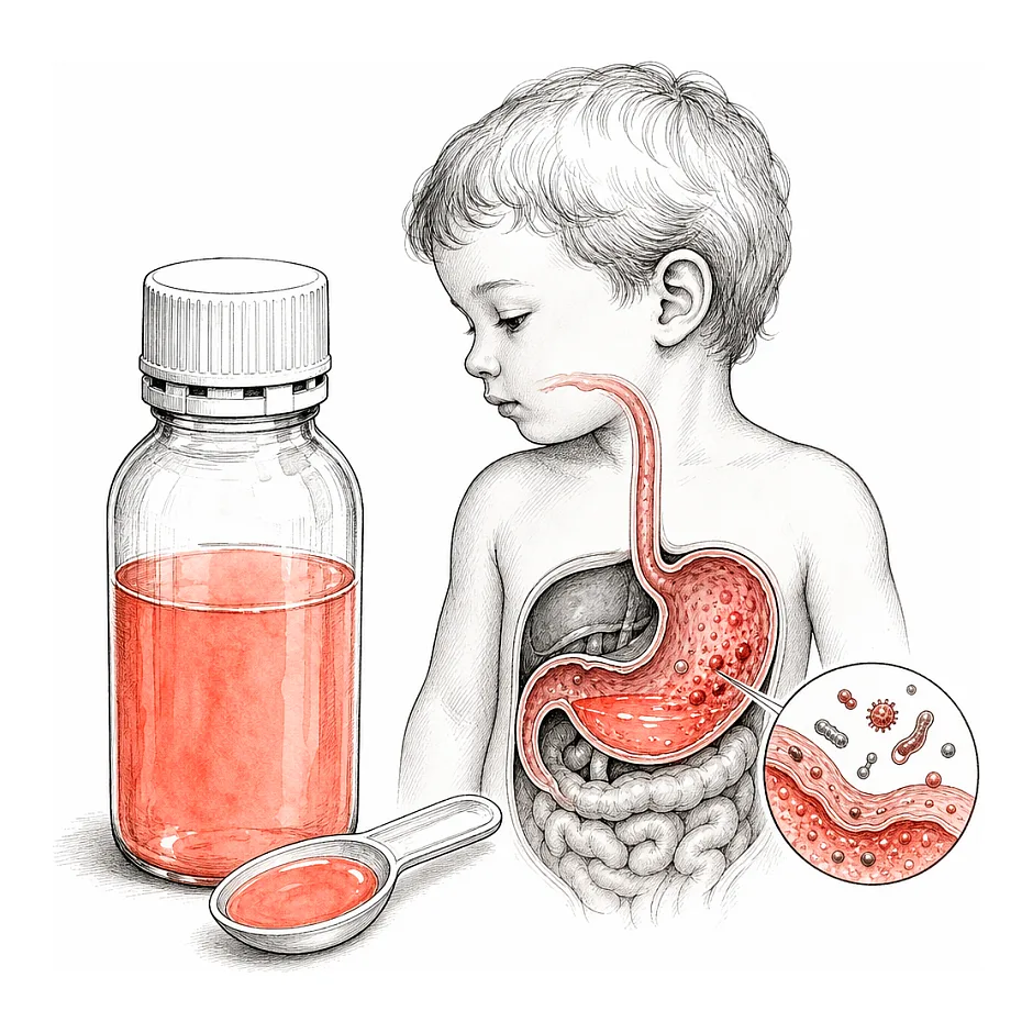 مصرف شربت آموکسی‌کلاو تاریخ گذشته در کودک