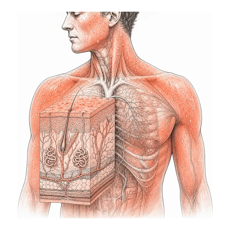تعریق شدید و احساس داغی بدن — علل محتمل