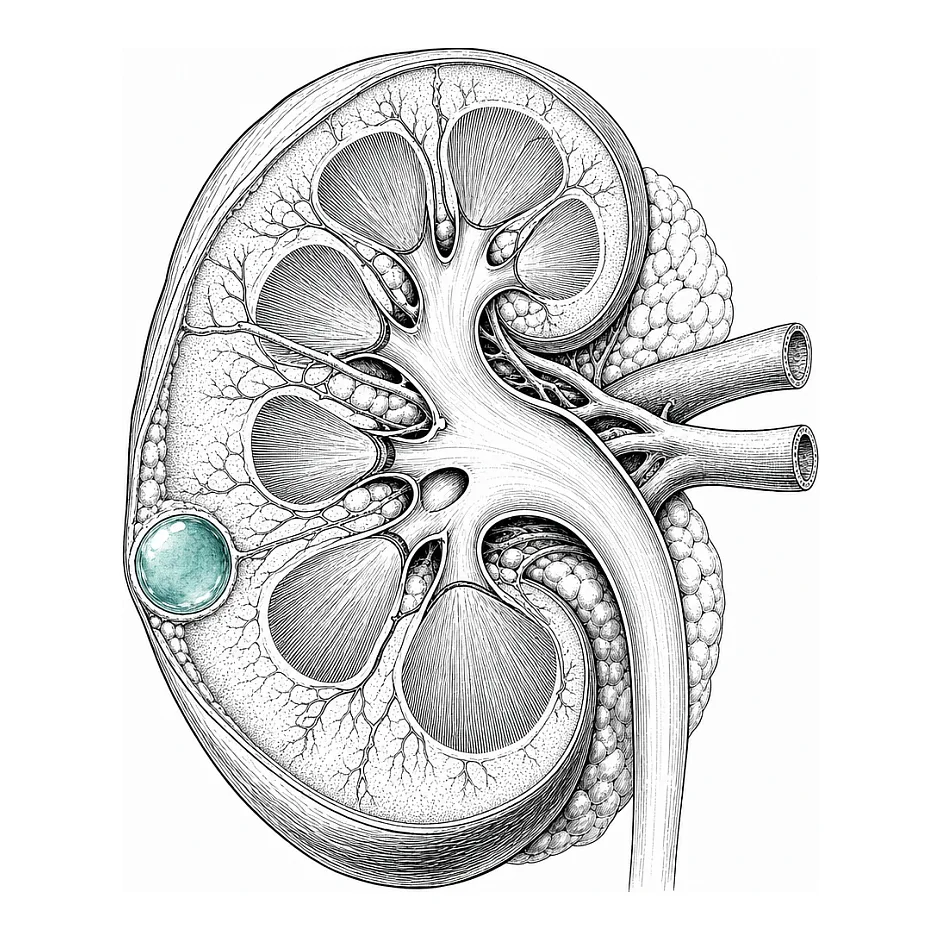کیست ساده کلیه ۱۳ میلی‌متری؛ آیا نگران‌کننده است؟
