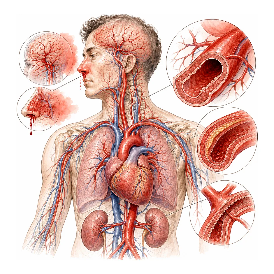 فشار خون بالا همراه سرگیجه و خون‌ریزی بینی — چه کنیم؟