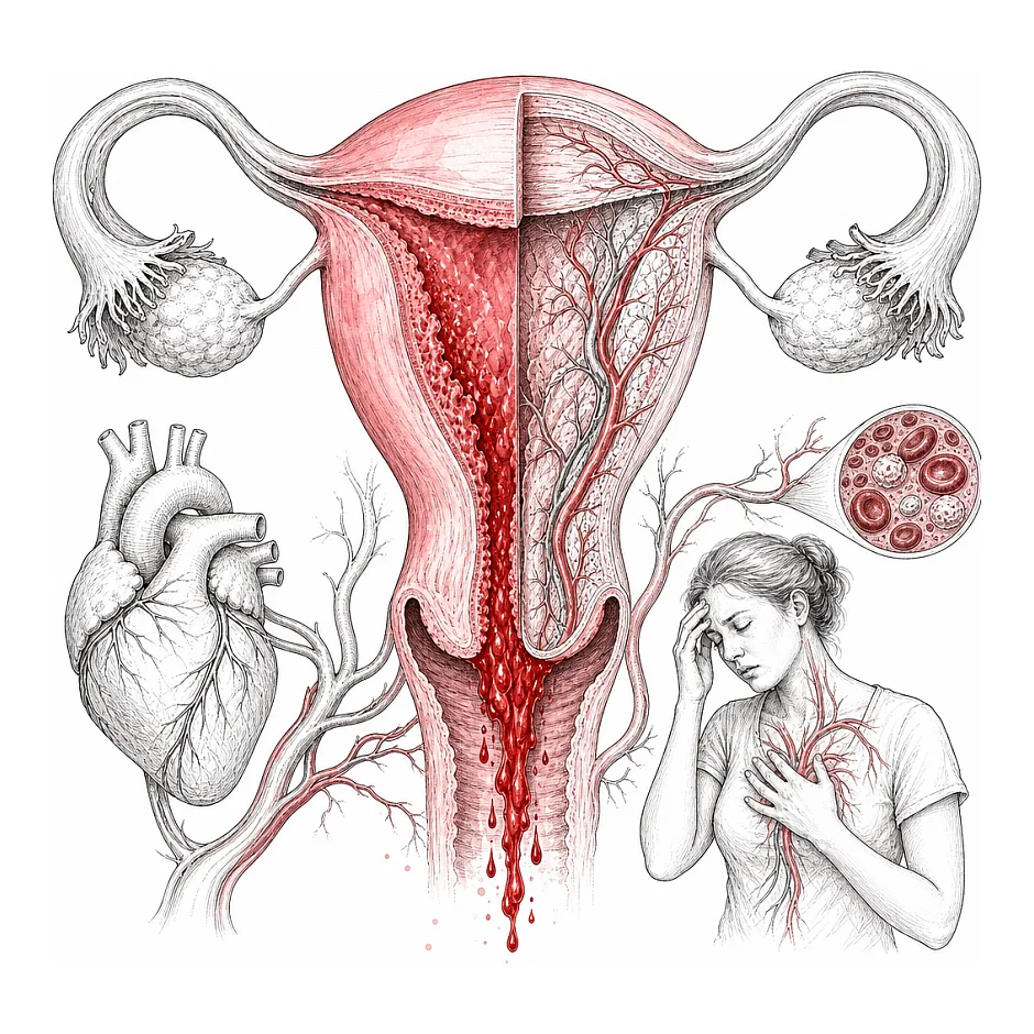 تپش قلب و ضعف بعد از قاعدگی؛ آیا خونریزی مقصر است؟