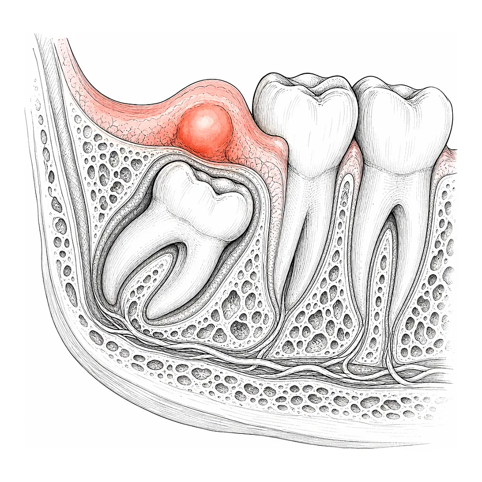دندون عقلم در نیامده و دونه زده کنارش، مشکل چیست؟