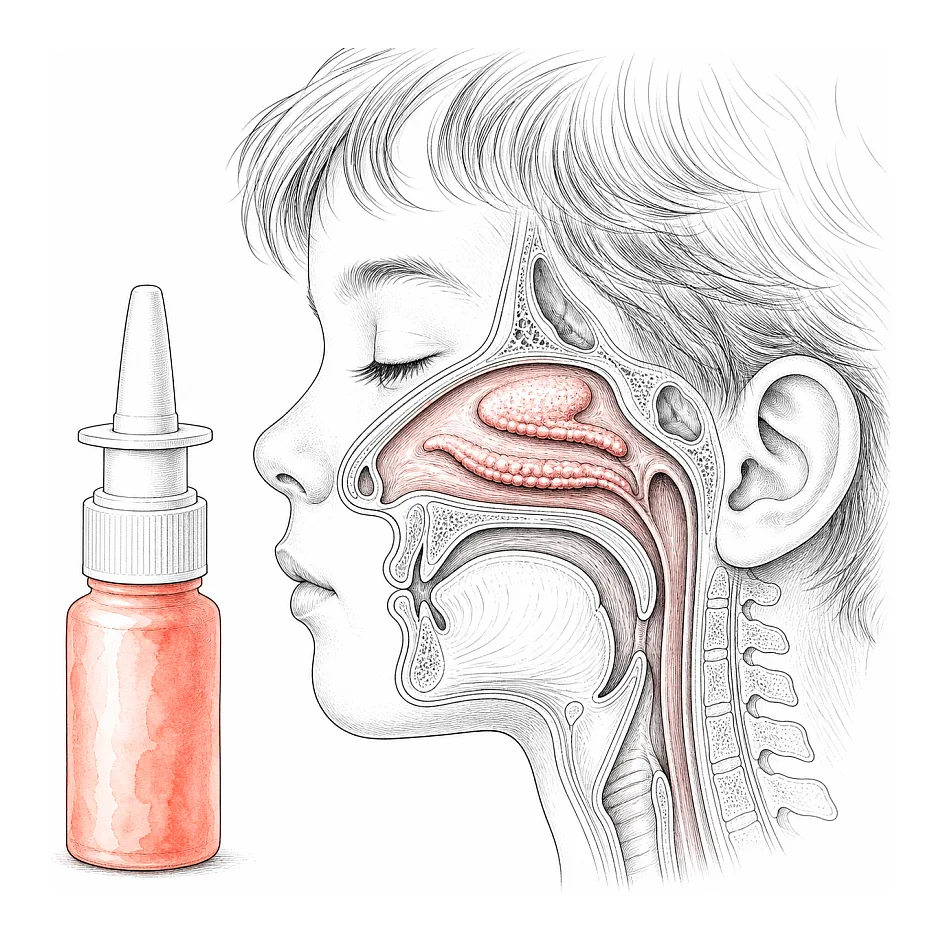 استفاده از اسپری فلوتیکازون برای کودکان سه و نیم ساله