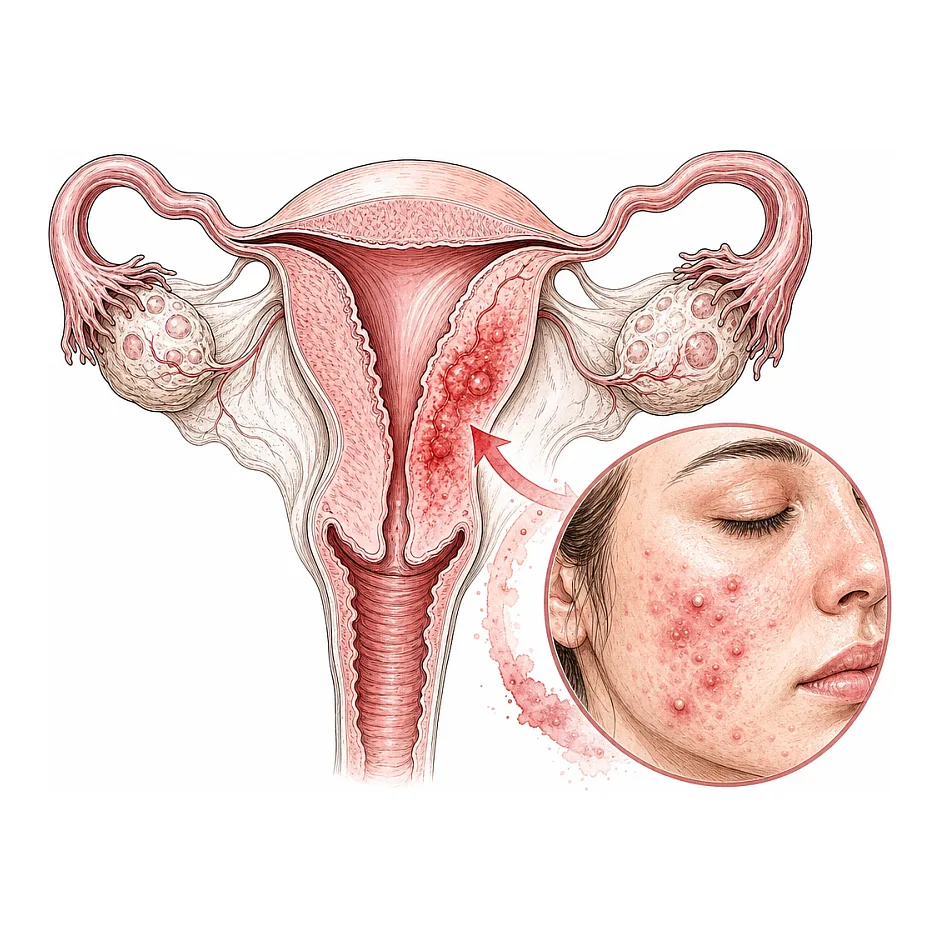 جوش صورت و ارتباط آن با عفونت رحم: چگونه می توان این موضوع را مدیریت کرد
