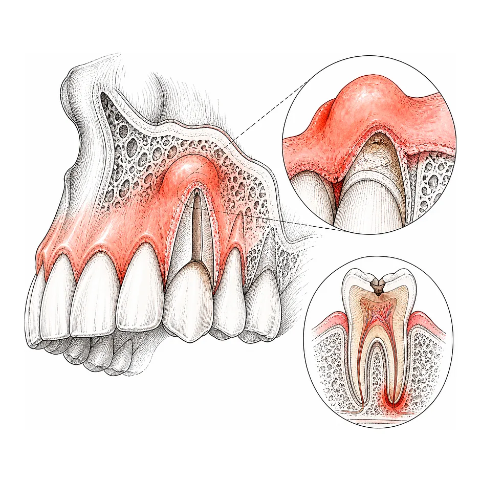 آبسه لثه بدون علت چیکار کنیم؟