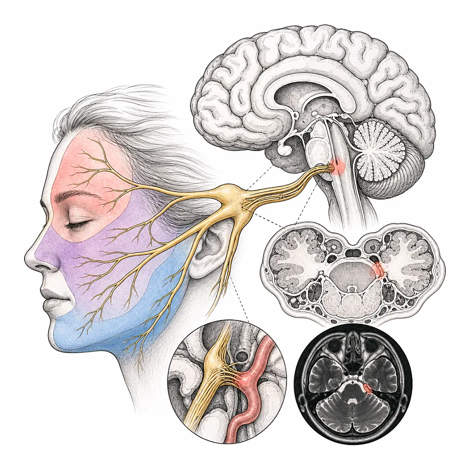علت برگشت درد عصب سه‌قلو و معنی ضایعات MRI