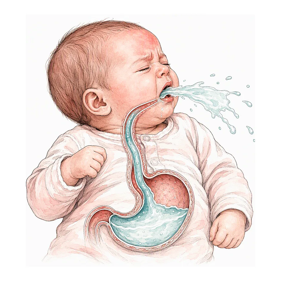 تب و استفراغ شیر در نوزادان ۲ ماهه | راهنمای والدین