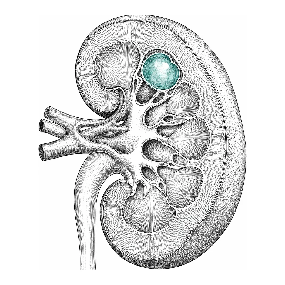 کیست پاراپلویک کلیه ۱۴ میلی‌متری؛ آیا خطرناک است؟