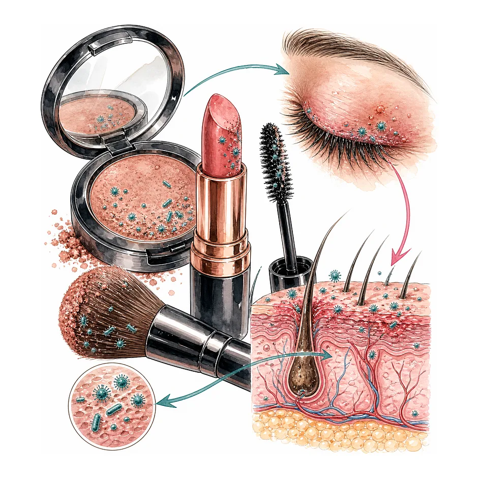 خطرات استفاده مشترک از وسایل آرایشی: آیا ایمن است؟