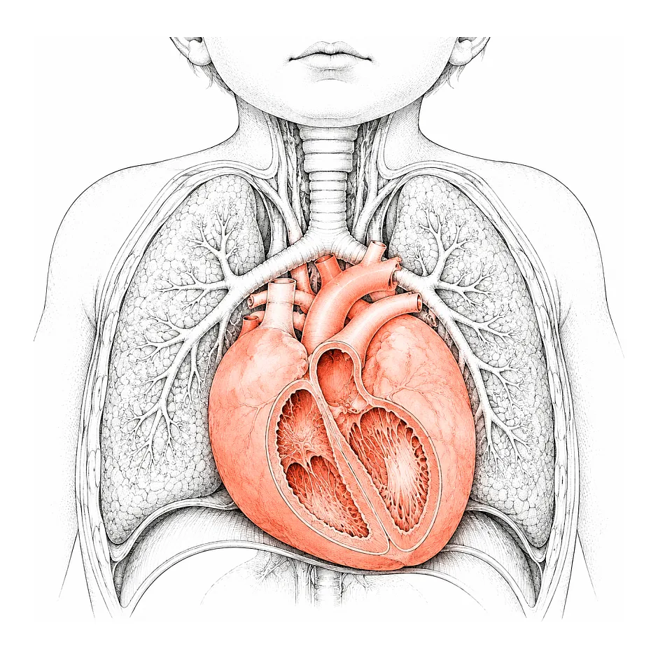 علت سرفه خشک در کودکان مبتلا به بزرگ شدن قلب چیست؟