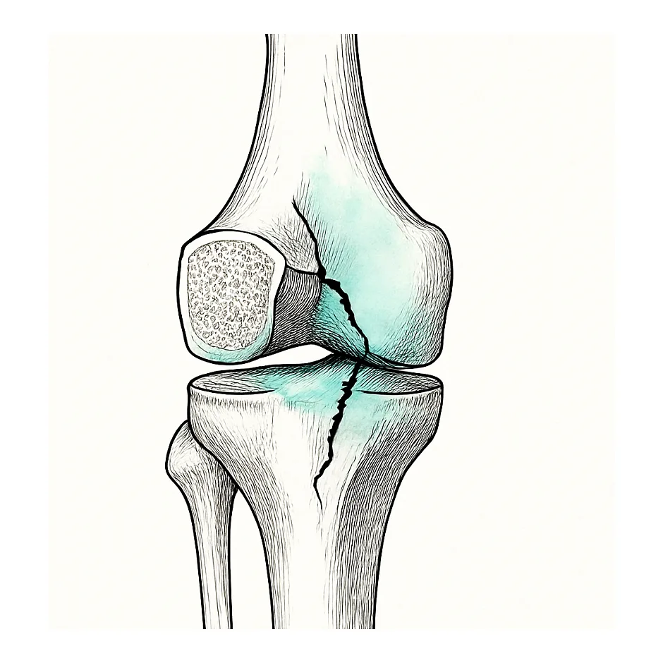 تشخیص دکتر در شرح حال Rt Distal Femur FX CCC چیست؟