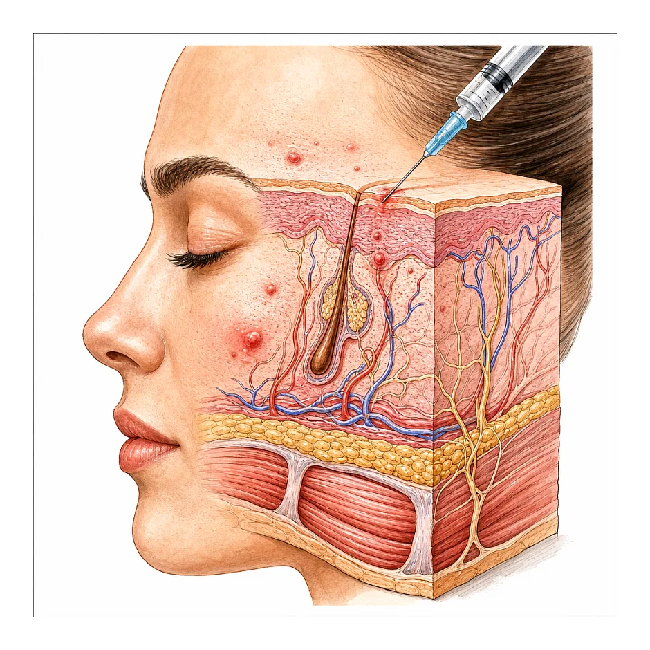 راهکار برطرف ساختن جوش صورت پس از تزریق بوتاکس
