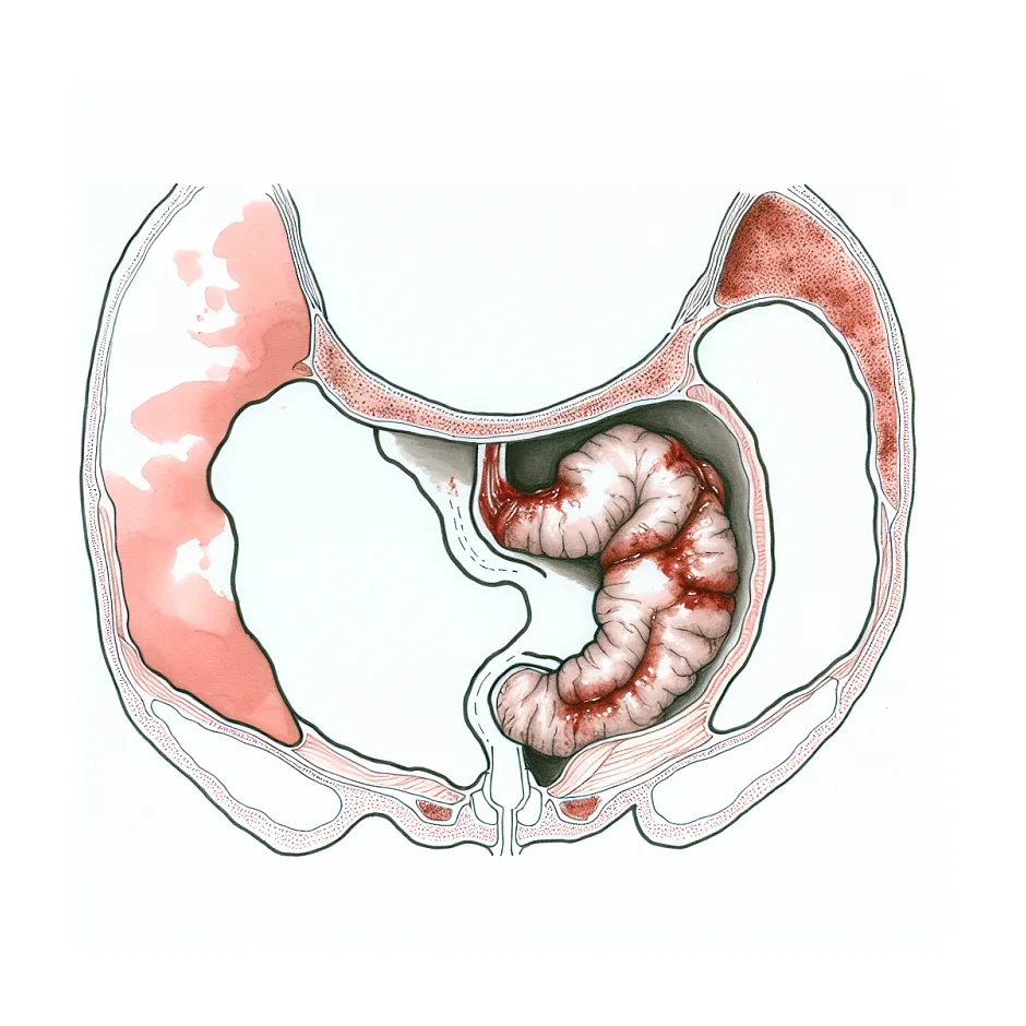 ترشح چرکی و خونی آب از جای عمل جراحی اپاندیس بعد از عمل