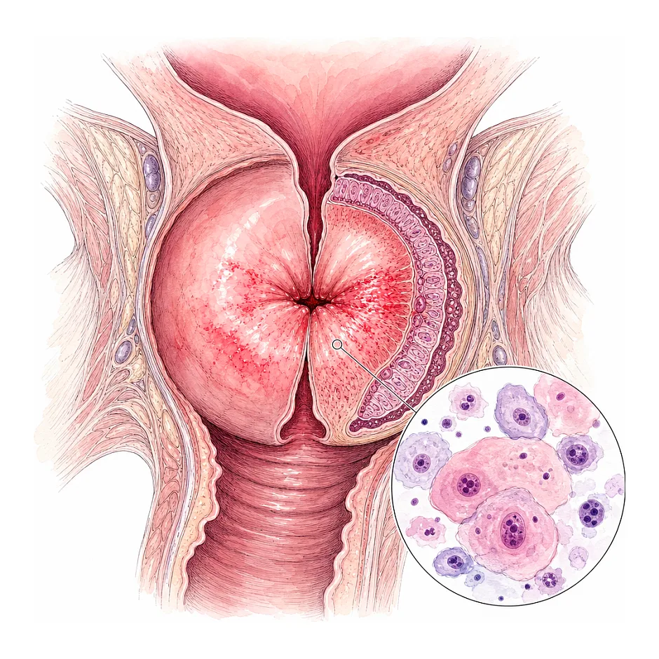 معنی جواب پاپ اسمیر ASCUS و التهاب متوسط