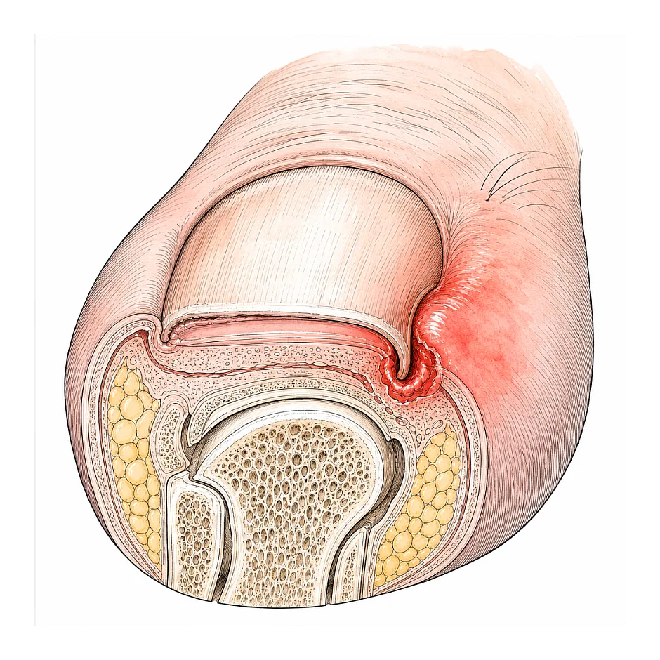 عفونت و فرو رفتن ناخن پا در گوشت انگشت، علت و درمان