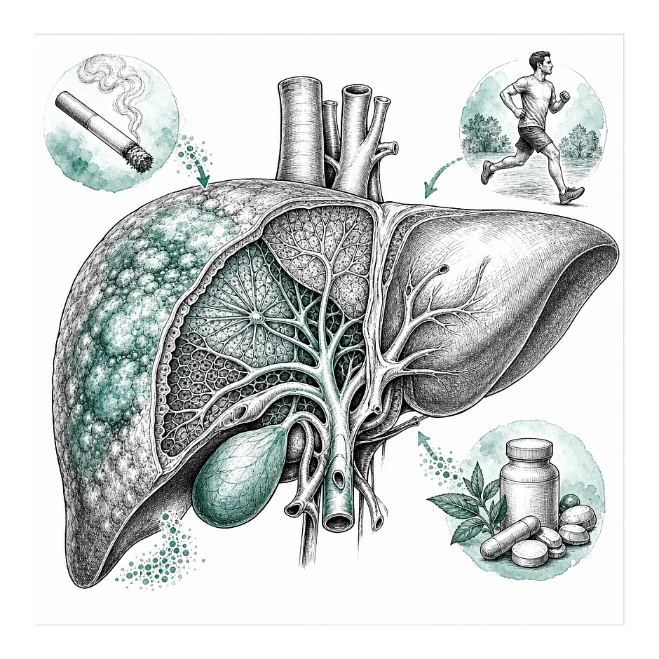 عوامل موثر بر افزایش آنزیم‌های کبدی: دود سیگار، ورزش و مکمل‌ها