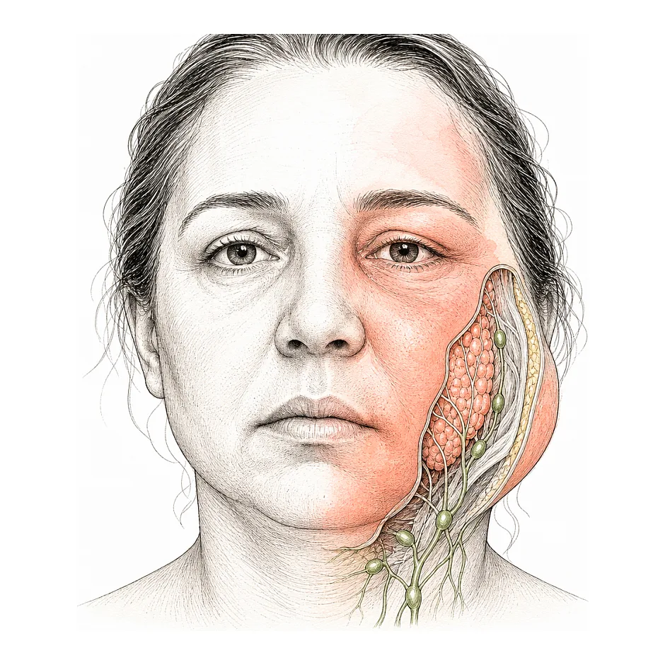 پف یک‌طرفه صورت پس از تزریق کورتون — چه کار کنم؟