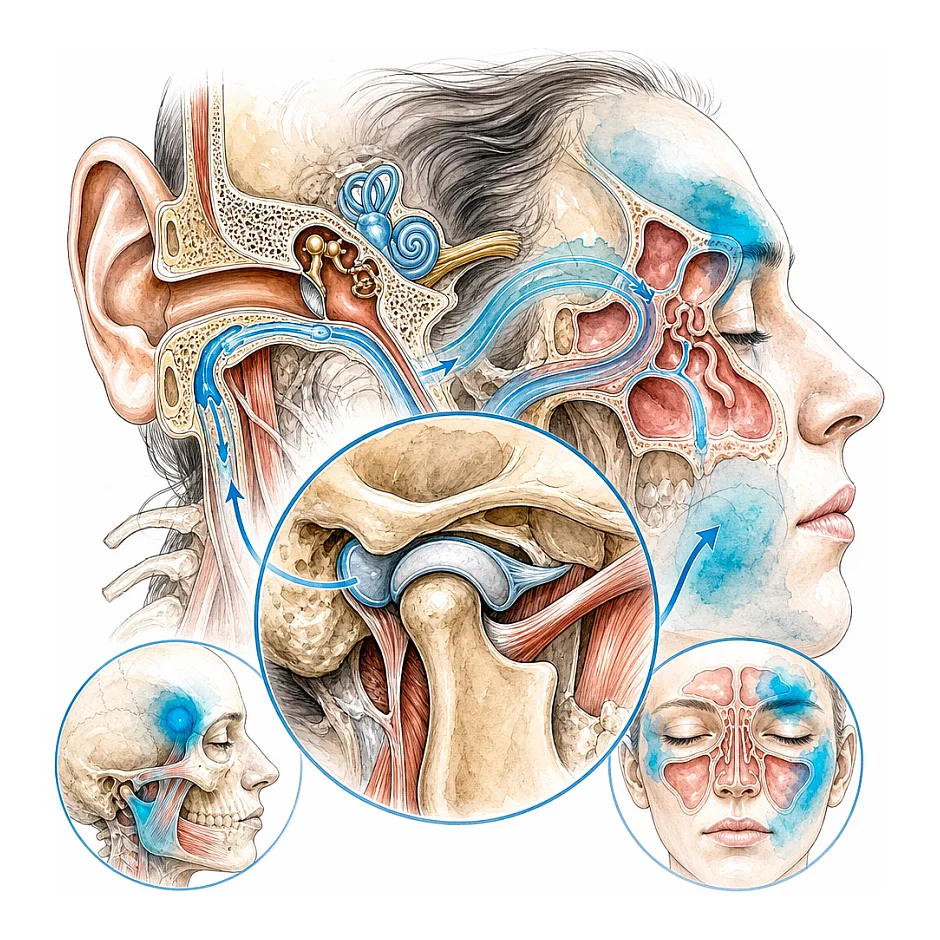 سردرد، گوش‌درد و درد فک؛ آیا سینوزیت یا مشکل TMJ است؟