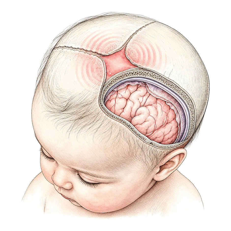 نبض زدن و نرمی ملاج نوزاد ۳ ماهه طبیعی است؟