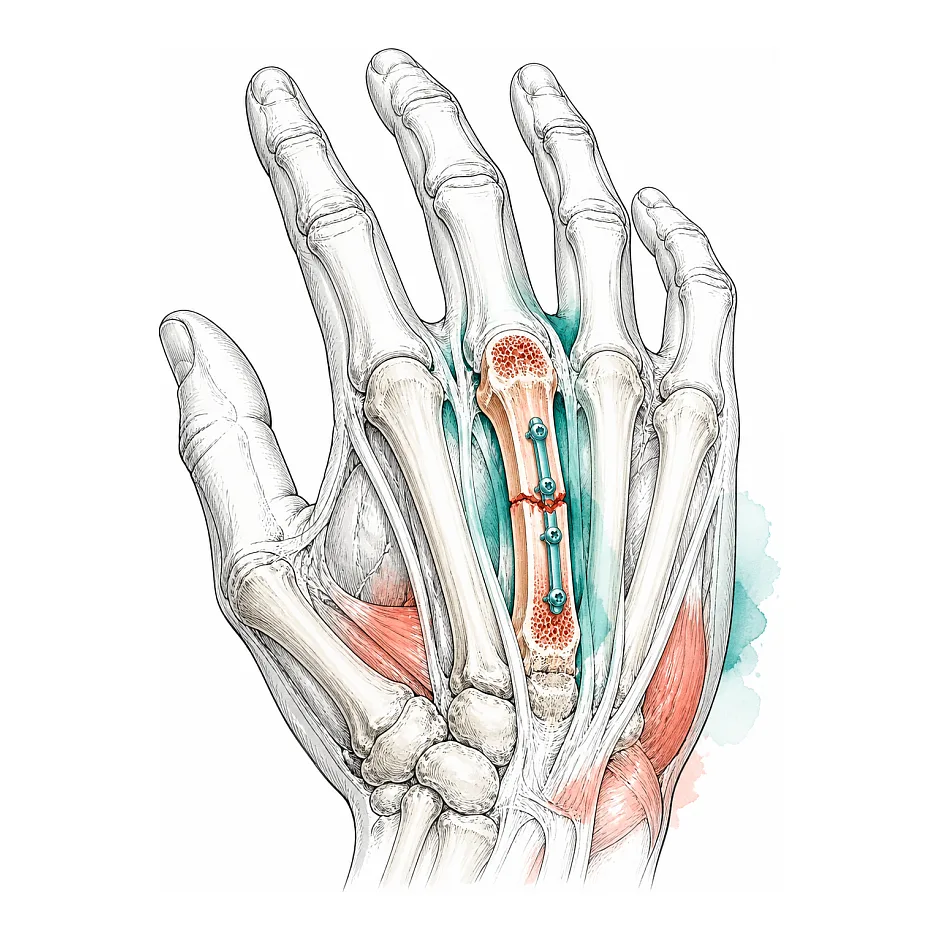 عمل جراحی شکستگی استخوان کف دست: استفاده از پین یا پلاتین؟