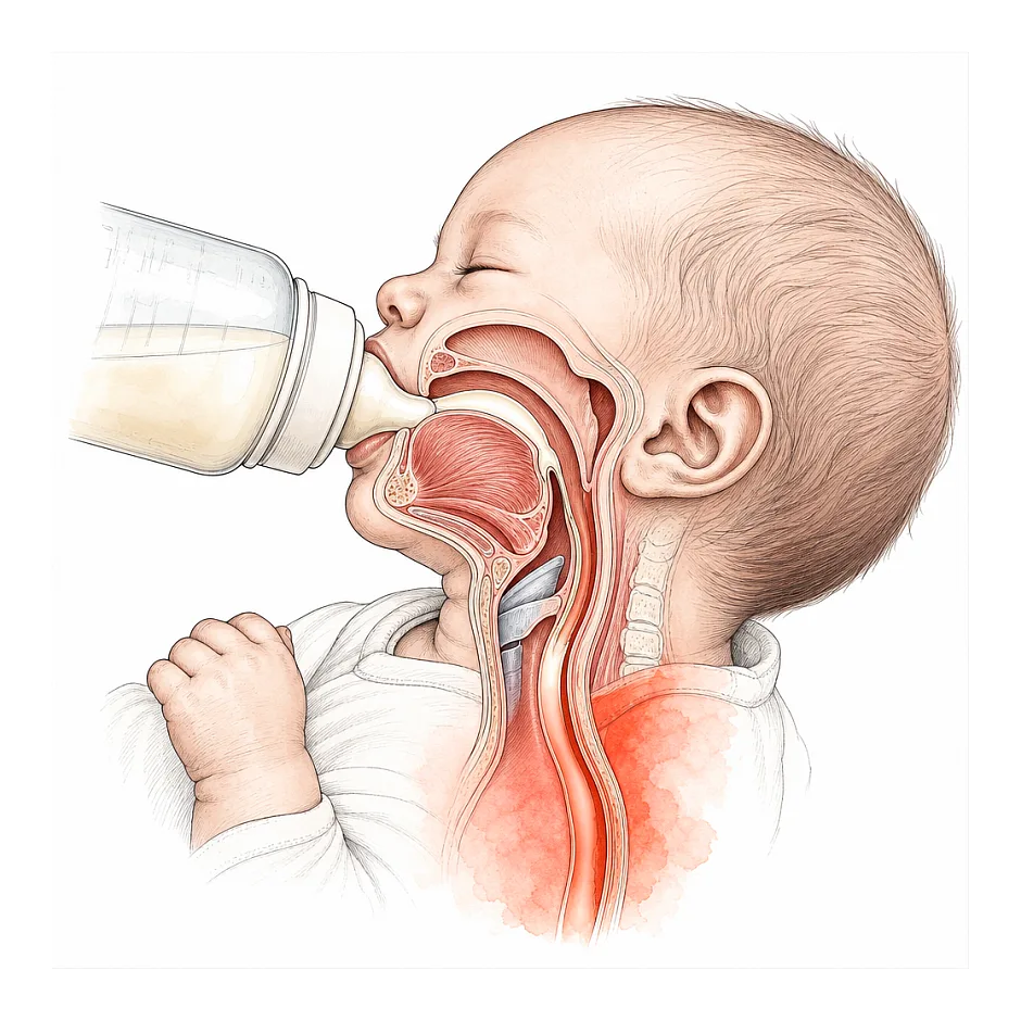 علت صدا دادن و خفگی نوزاد موقع شیر خوردن