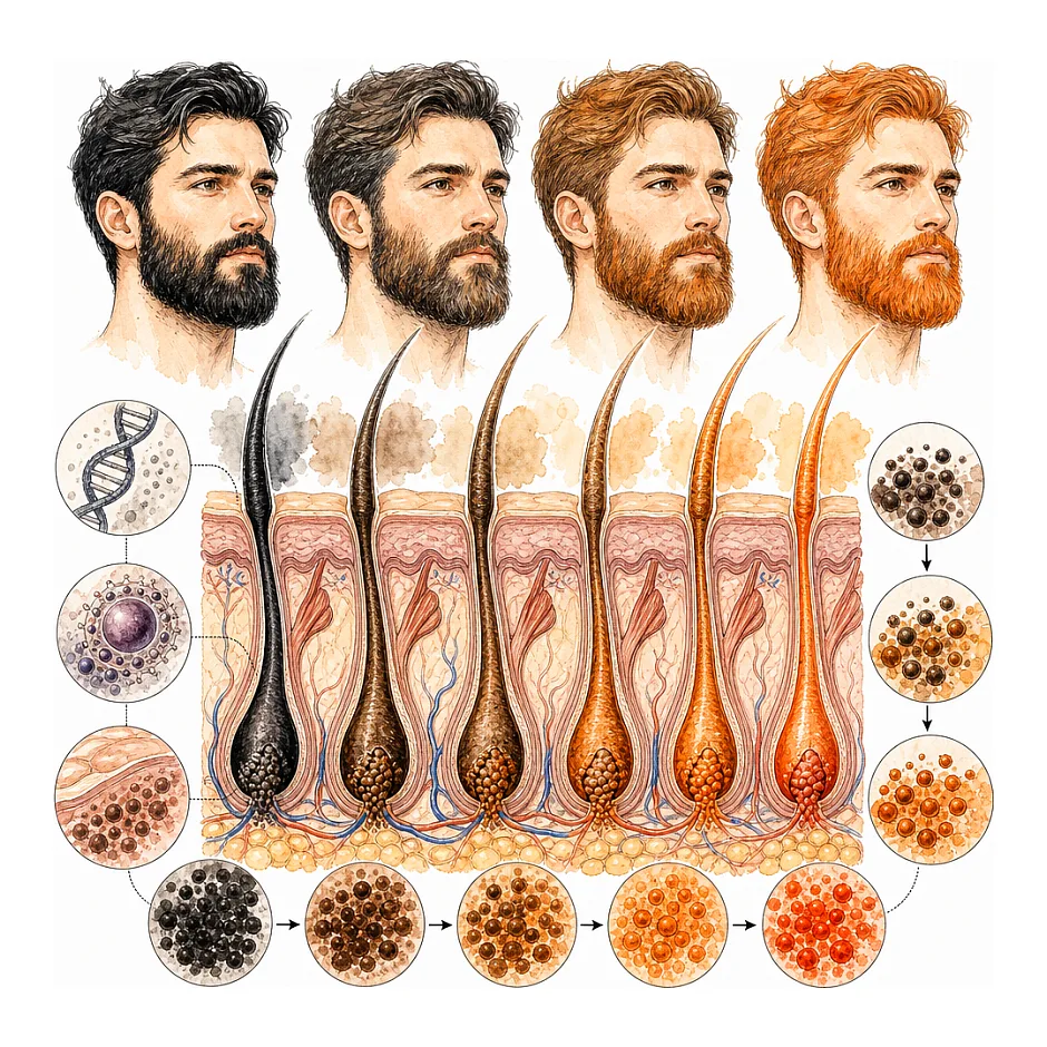 علت تغییر رنگ ریش از مشکی به نارنجی