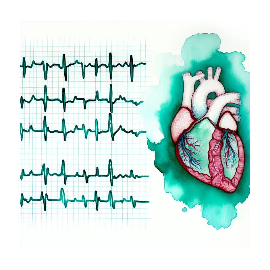 وارونگی موج تی در یک لید نوار قلب