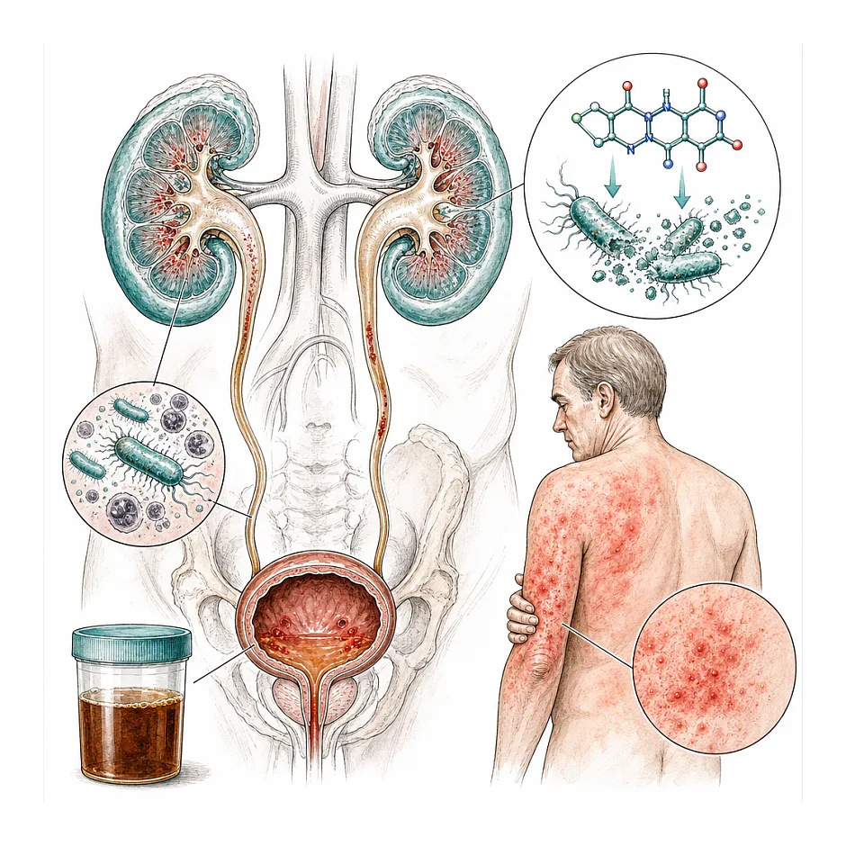 خارش و ادرار تیره بعد از سیپروفلوکساسین در دیابتی