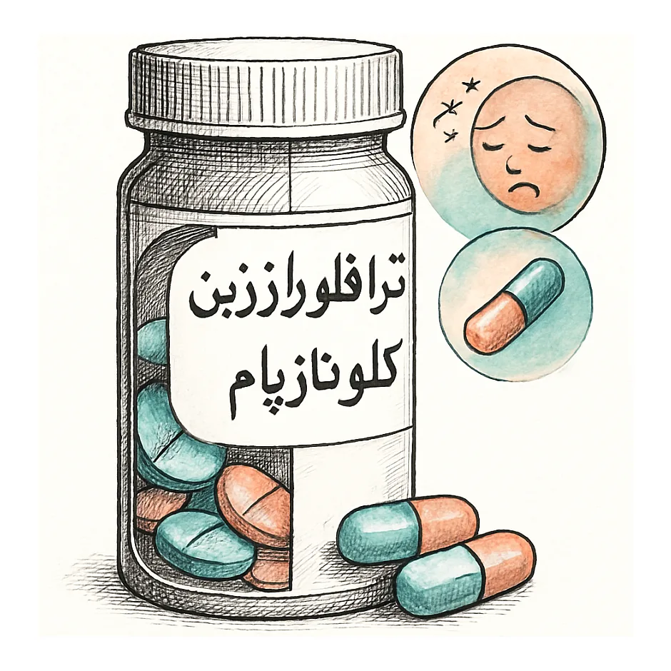 تداخل تری‌فلوپرازین با کلونازپام و افت فشار