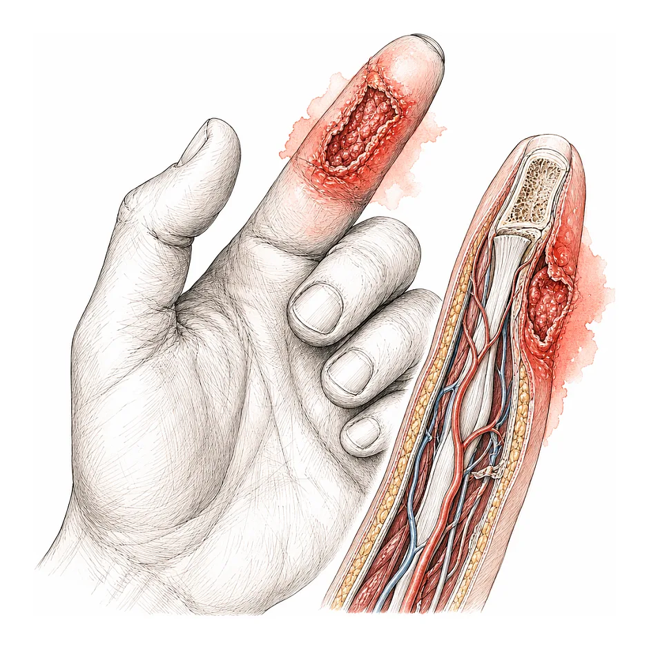 استفاده از پماد تتراسایکلین روی زخم باز انگشت