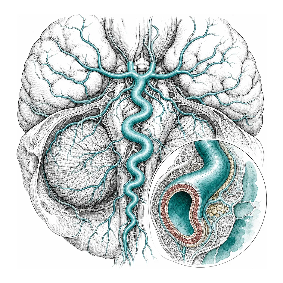 تفسیر MRI و پیچ خوردگی شریان پایه