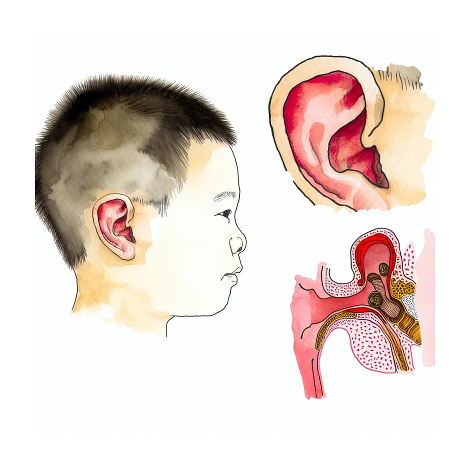 دلیل چنگ زدن شیرخوار به گوش