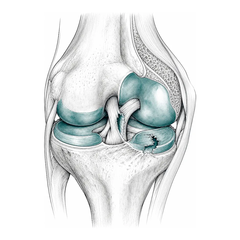 تشخیص تقریبی بر اساس عکس MRI زانوی چپ